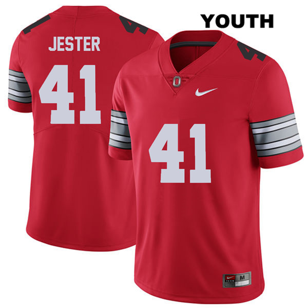Ohio State Buckeyes Youth Hayden Jester #41 Red Authentic Nike 2018 Spring Game College NCAA Stitched Football Jersey DP19H65CO